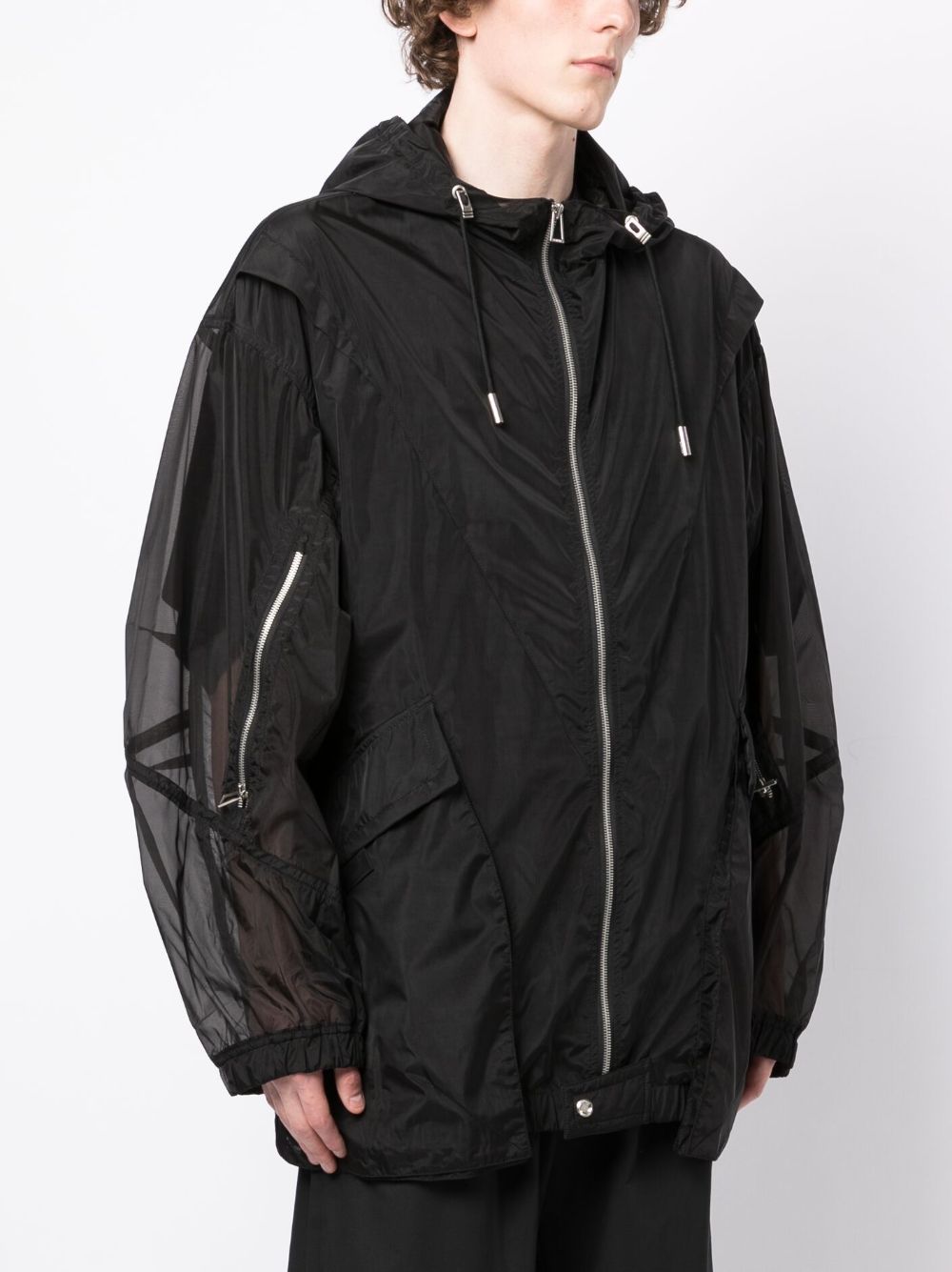 Shop Songzio Ghost Zip-up Lightweight Jacket In Schwarz