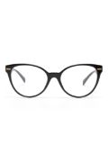 Versace Eyewear Medusa-plaque round-frame glasses - Black