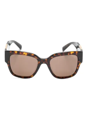 Miu Miu Eyewear スクエアフレーム サングラス | ブラウン | FARFETCH JP