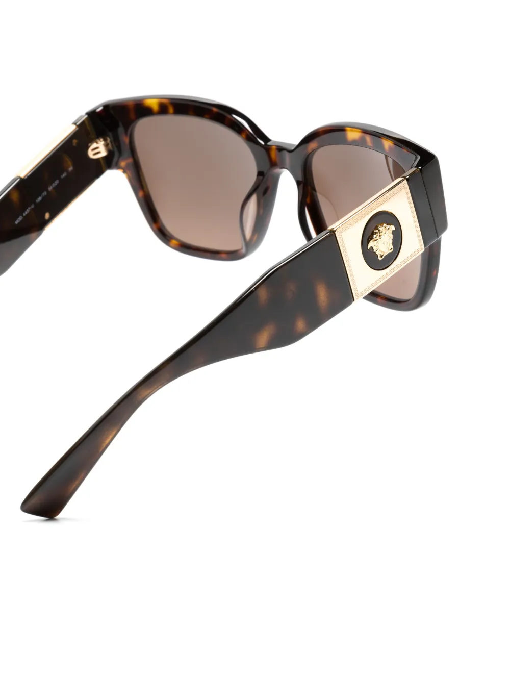 Versace Tortoiseshell-effect Square-frame Sunglasses In Brown