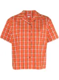 Kenzo short-sleeve checkered buttoned shirt - Orange