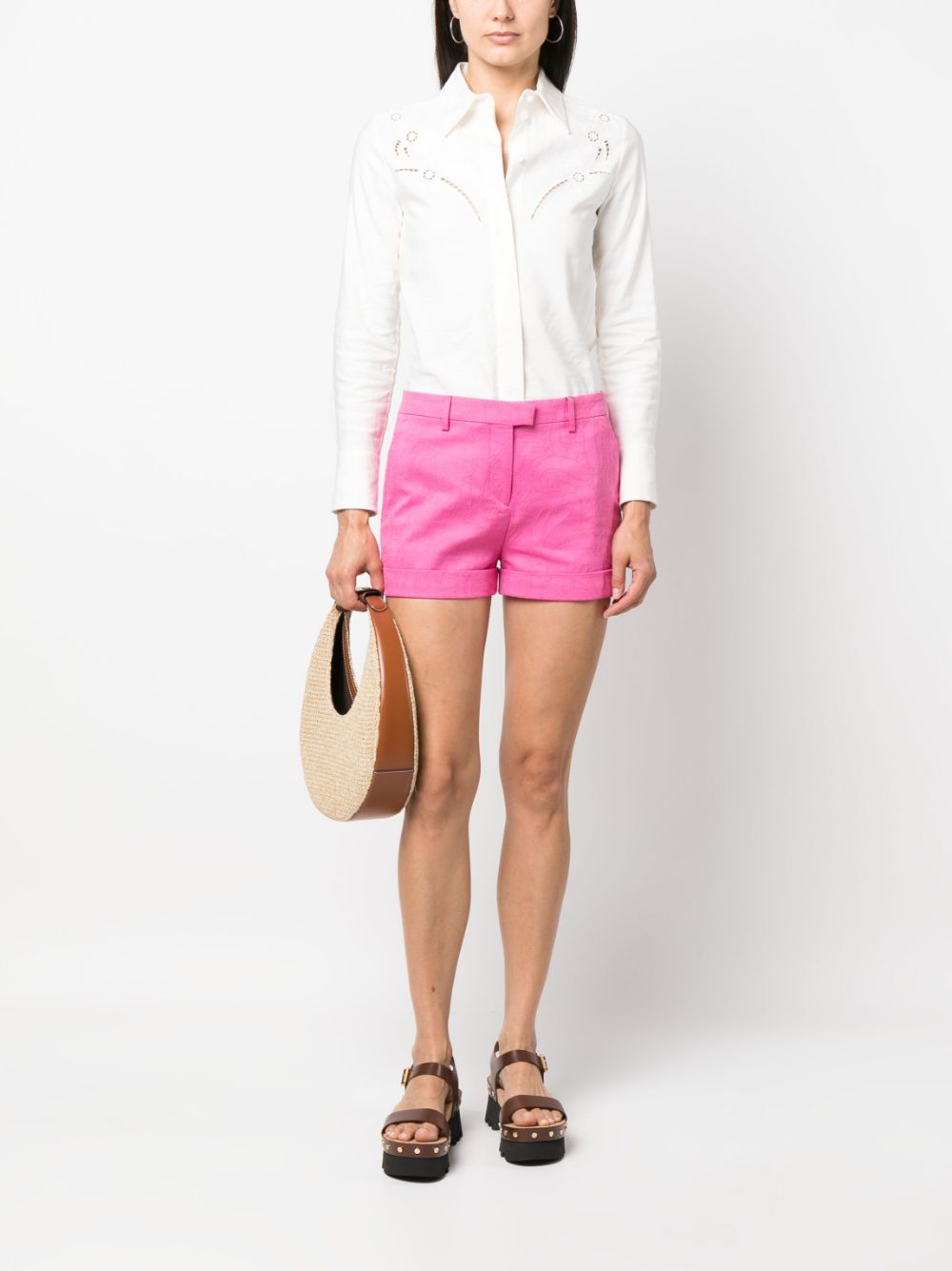 ETRO Shorts met paisley-print - Roze