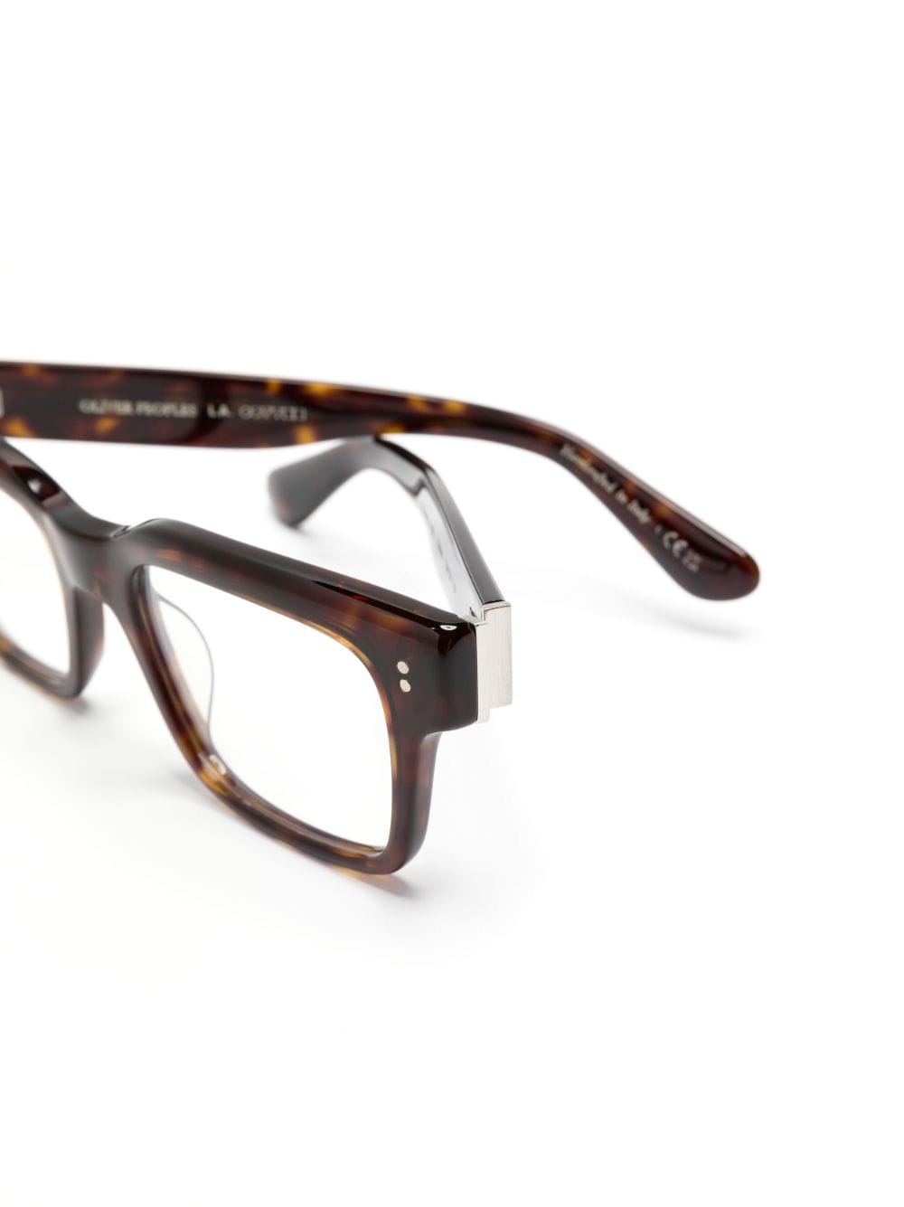 Shop Oliver Peoples Hollins Rectangle-frame Glasses In Brown