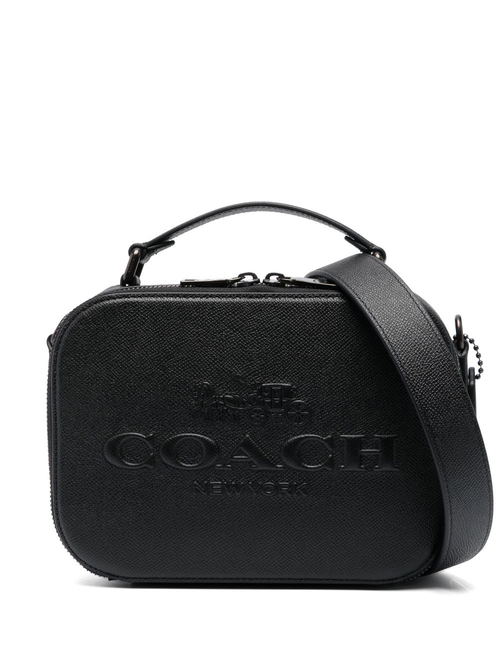 Coach Grained Leather Camera Bag - Black