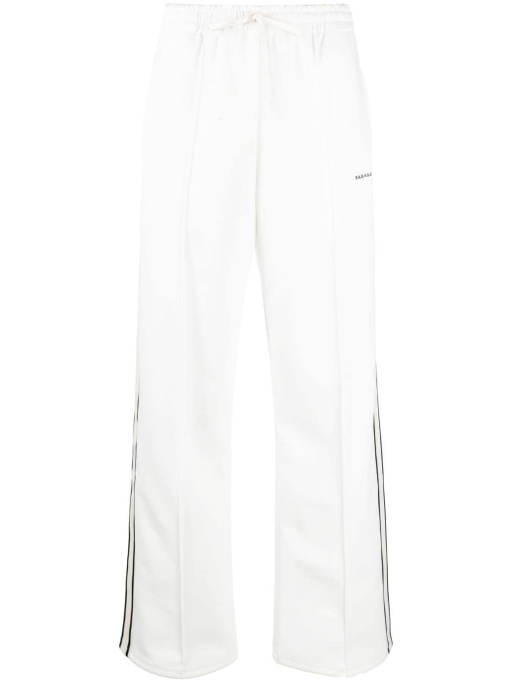 Shop P.a.r.o.s.h Logo-embroidered Drawstring Track Pants In White