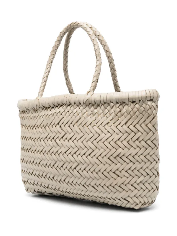 DRAGON DIFFUSION Mini Flat Gora Leather Tote Bag | Neutrals | FARFETCH