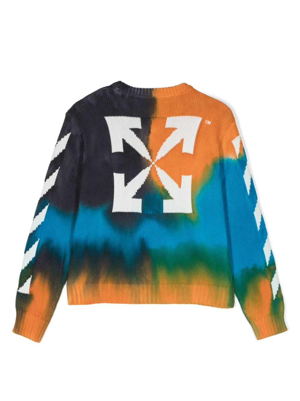 Off-White Kids Sweater met logoprint - Oranje