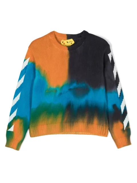Off-White Kids logo-print cotton sweatshirt