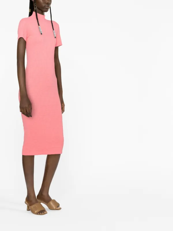 FENDI FF jacquard knit Midi Dress Pink FARFETCH IE