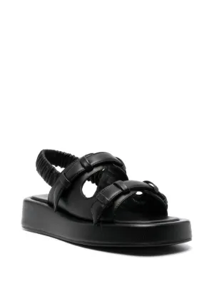 サンダル・ミュール elleme Loop Platform Slides - Elleme - Black - Leather 3701458450672_MAIN_a66a6b545f.