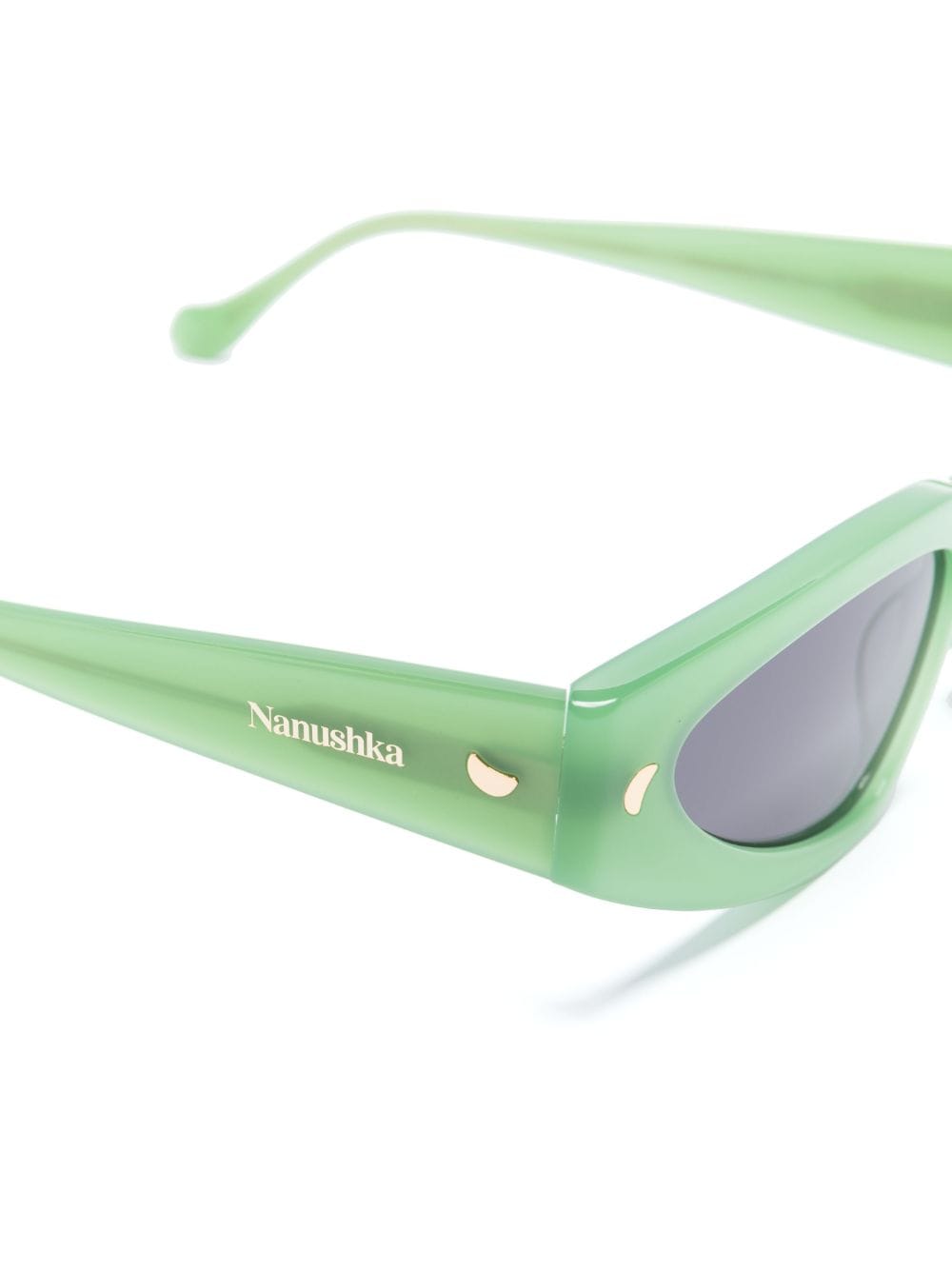 Shop Nanushka Crista D-frame Sunglasses In Green