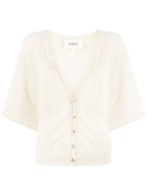 Ba&Sh - Domino knitted short-sleeve cardigan