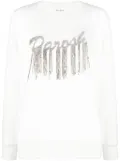 P.A.R.O.S.H. logo-embellished cotton sweatshirt - White