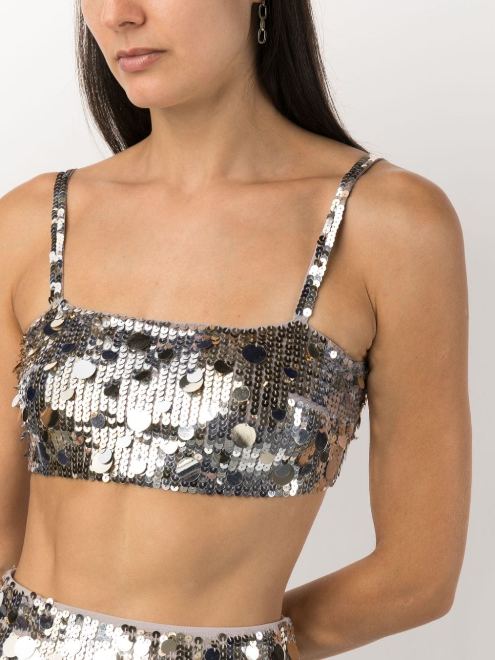 P.A.R.O.S.H. Cropped top Zilver