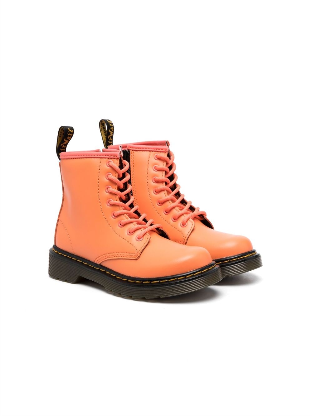 Dr. Martens Kids' 1460 Leather Lace-up Boots In Coral