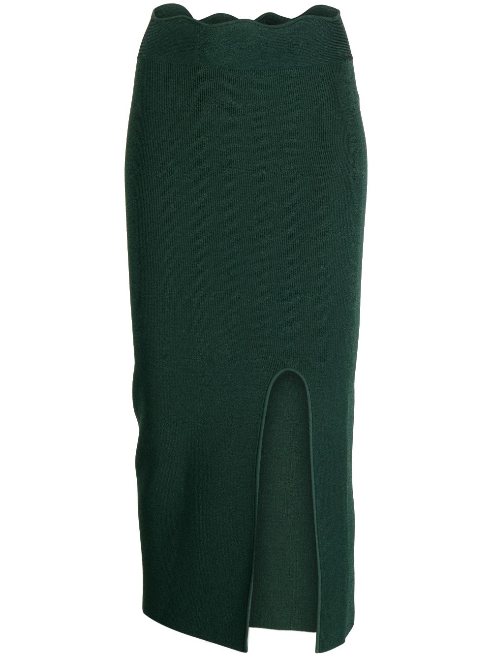 Galvan London Delia knitted pencil skirt - Green