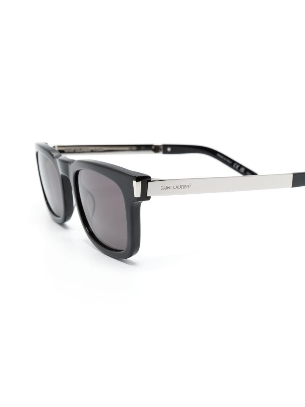 Shop Saint Laurent Sl 581 Square-frame Sunglasses In Black