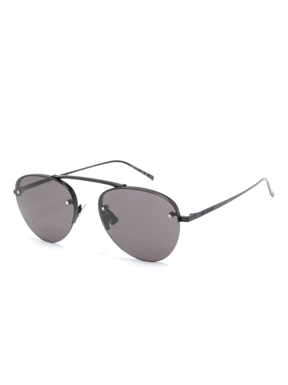Shop Saint Laurent Sl 575 Round-frame Sunglasses In Black