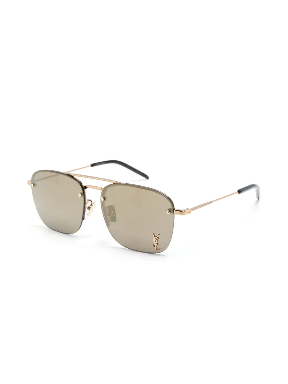 Saint Laurent Eyewear Zonnebril met vierkant montuur - Goud