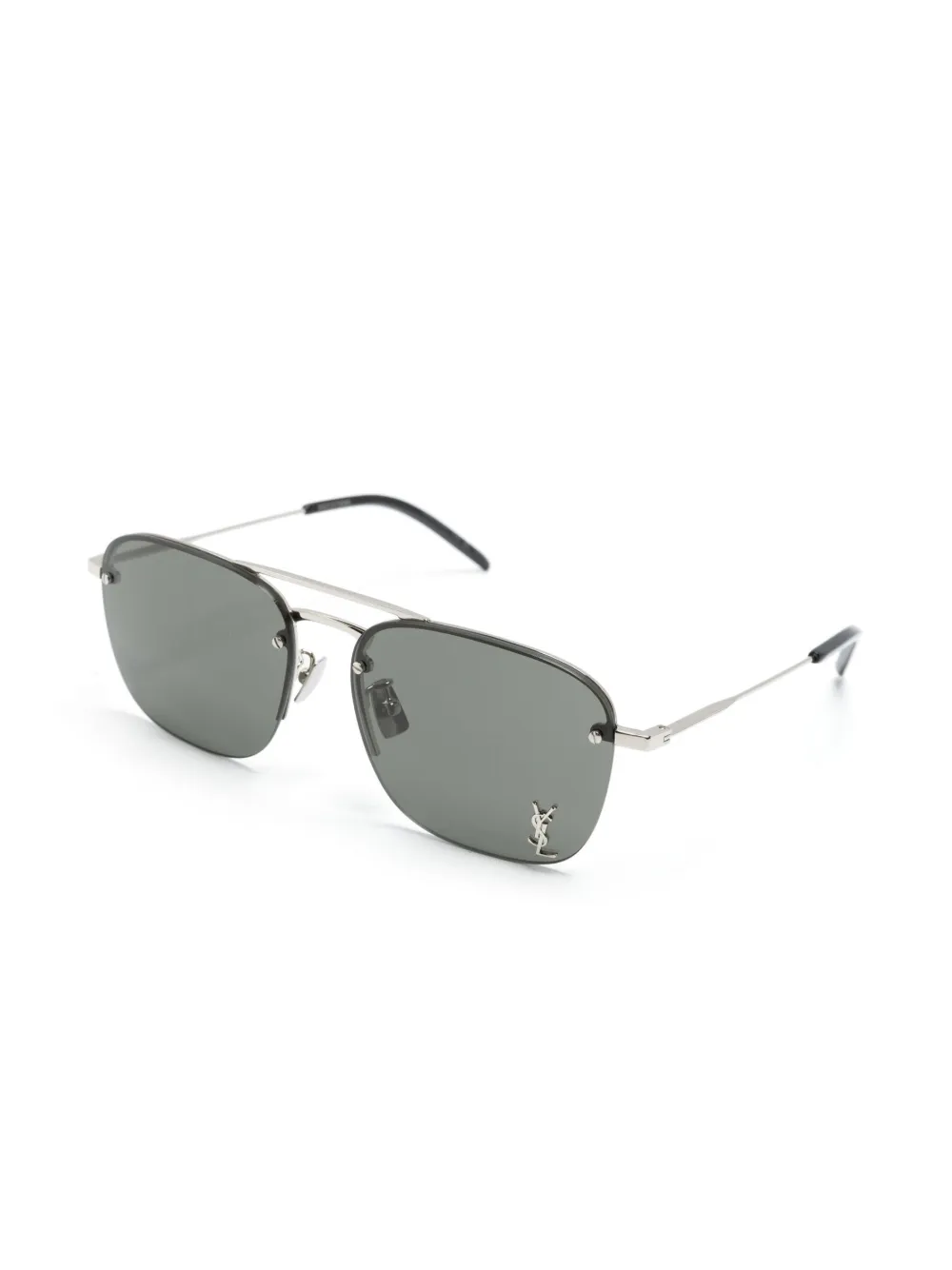 Saint Laurent Eyewear Zonnebril met vierkant montuur - Zwart