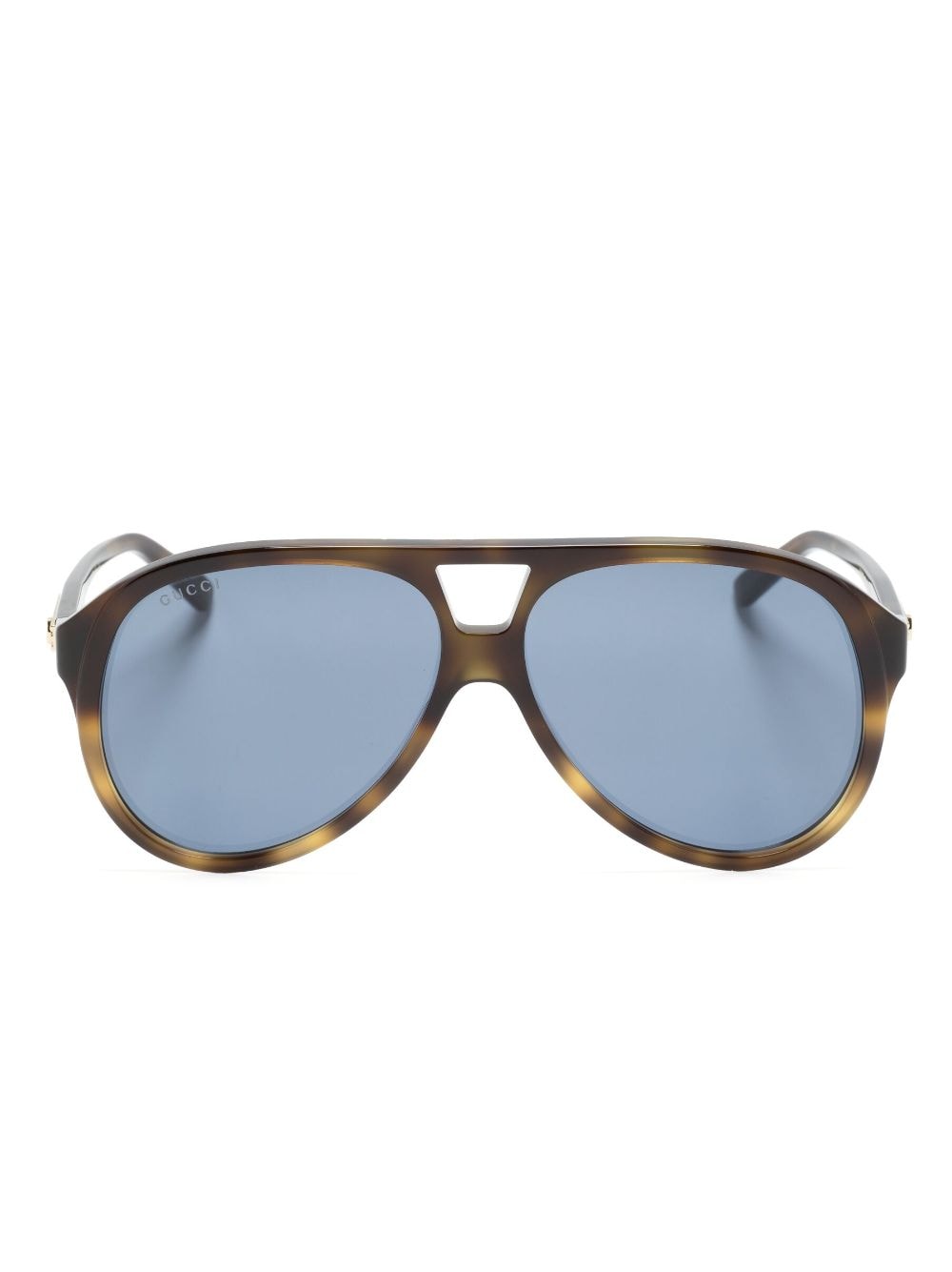 Gucci Tortoiseshell Aviator-frame Sunglasses In Green