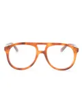 Gucci Eyewear tortoiseshell round-frame glasses - Brown