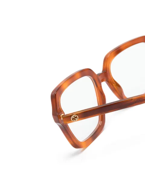 Gucci Eyewear tortoiseshell square-frame glasses GG1318O - 2