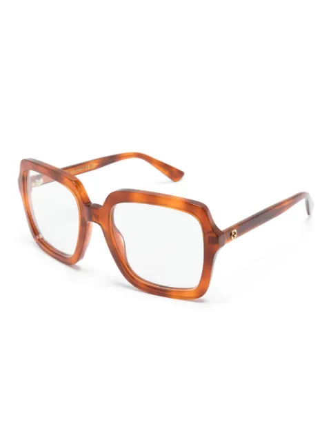 Gucci Eyewear tortoiseshell square-frame glasses GG1318O - 1