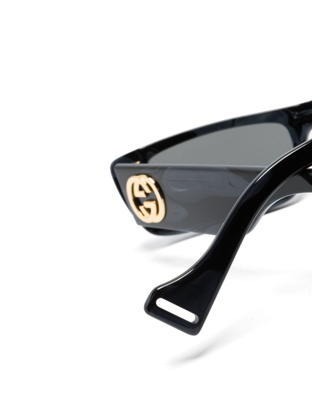 Shop Gucci Rectangular-frame Sunglasses In Black