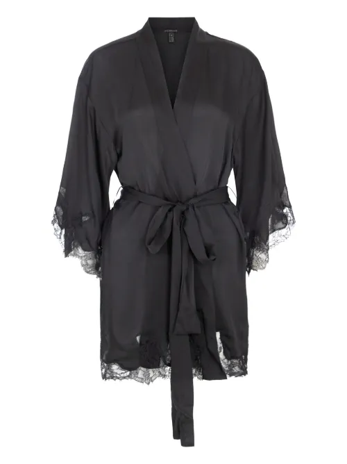 Robe de chambre en soie à taille ceinturée - Kiki de Montparnasse - Modalova