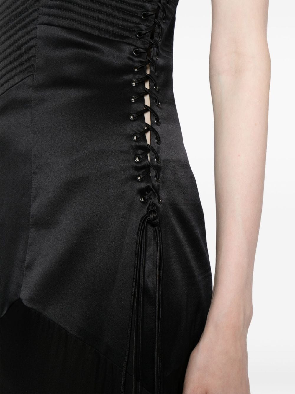 Shop Kiki De Montparnasse Le Bang Silk Gown In Black