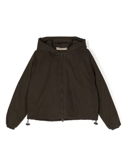 FEAR OF GOD ESSENTIALS KIDS Fullzip logo-print hoodie