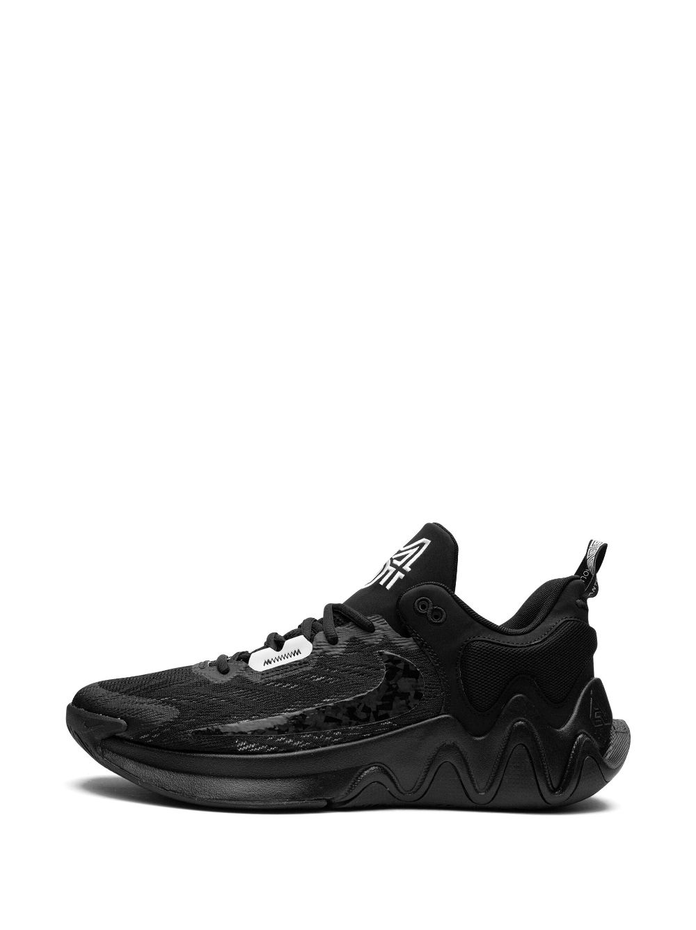 Shop Nike Giannis Immortality 2 "triple Black" Sneakers In Black/wolf Grey/white/black
