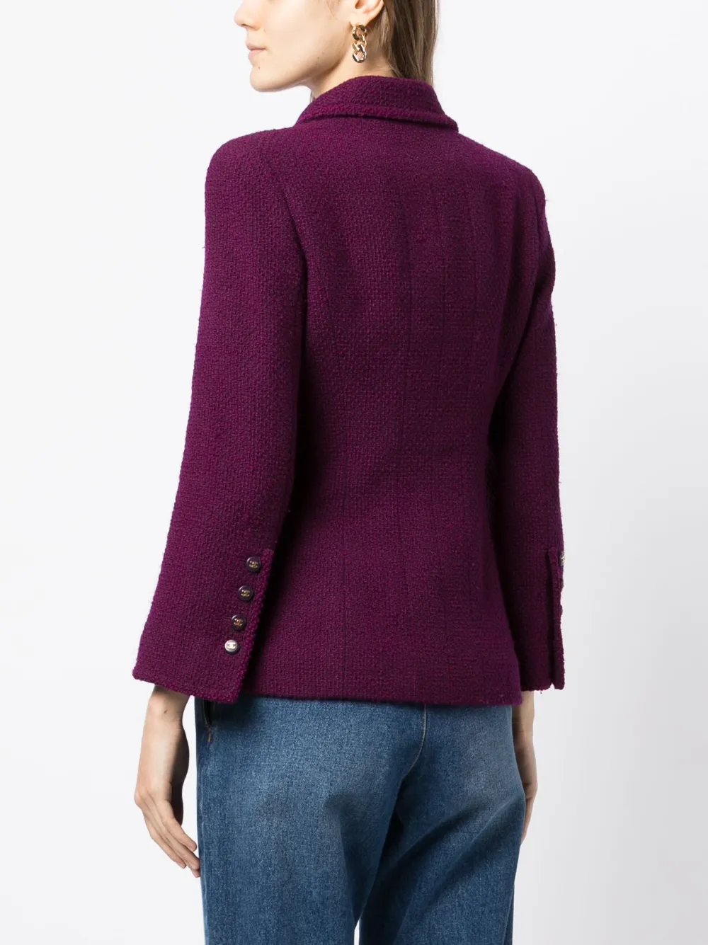 CHANEL Pre-Owned 1995 double-breasted Tweed Jacket - Farfetch