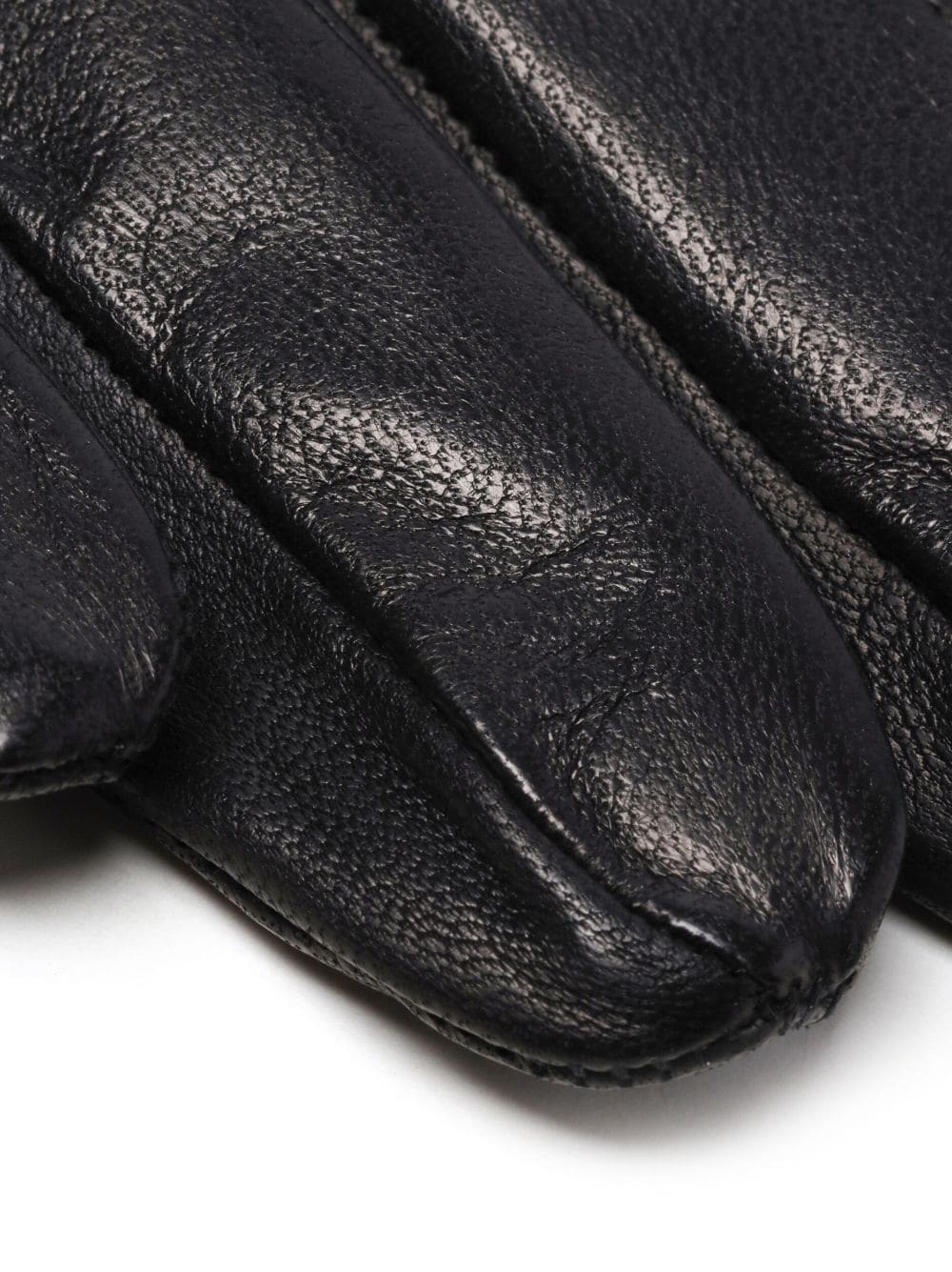 Shop Fear Of God Gusset-detail Leather Gloves In Black