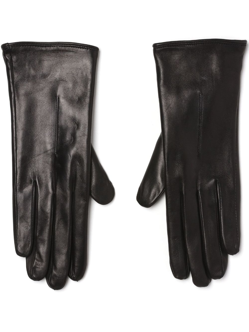 gusset-detail leather gloves
