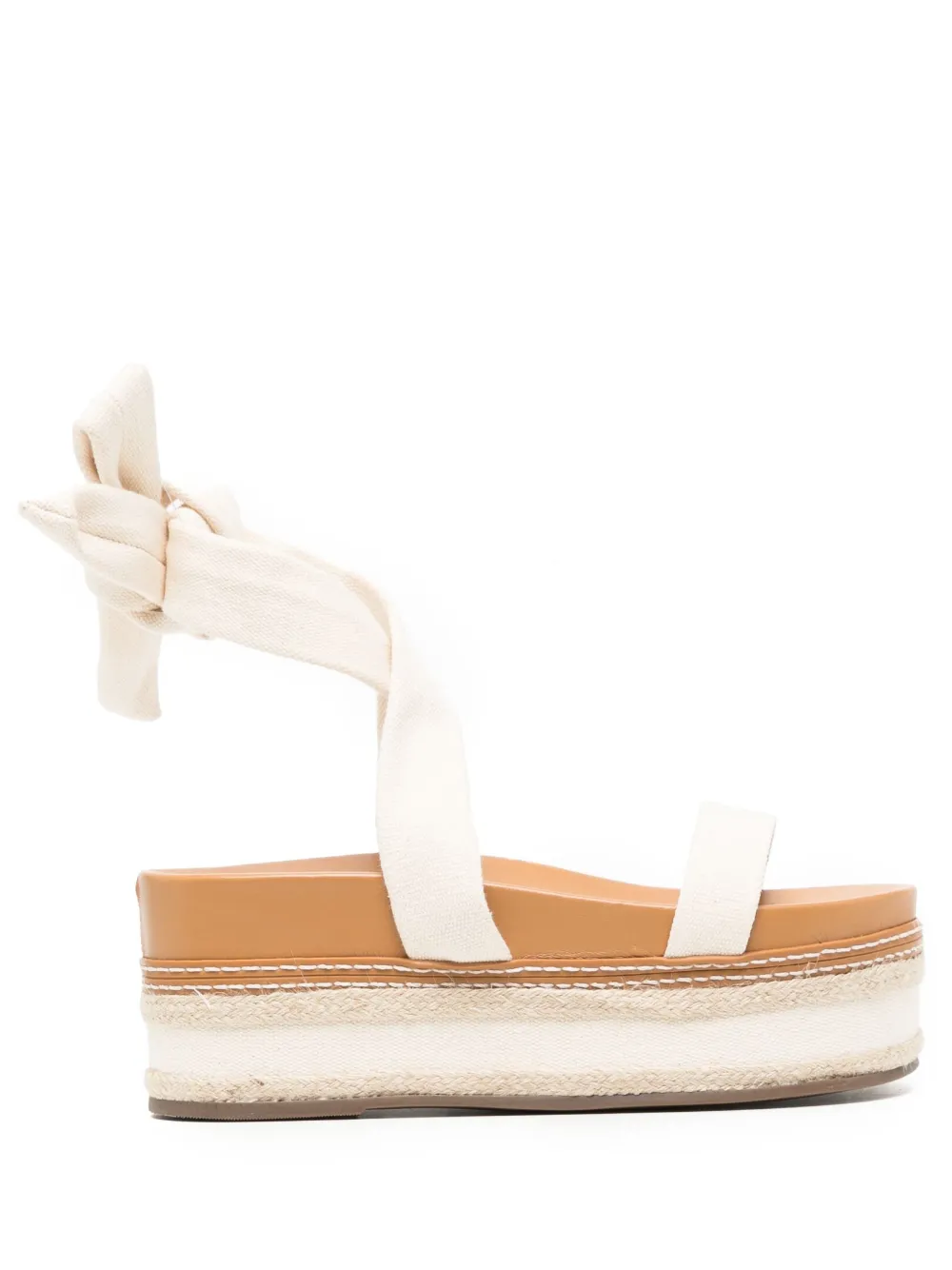 Flatform tie up discount sandals