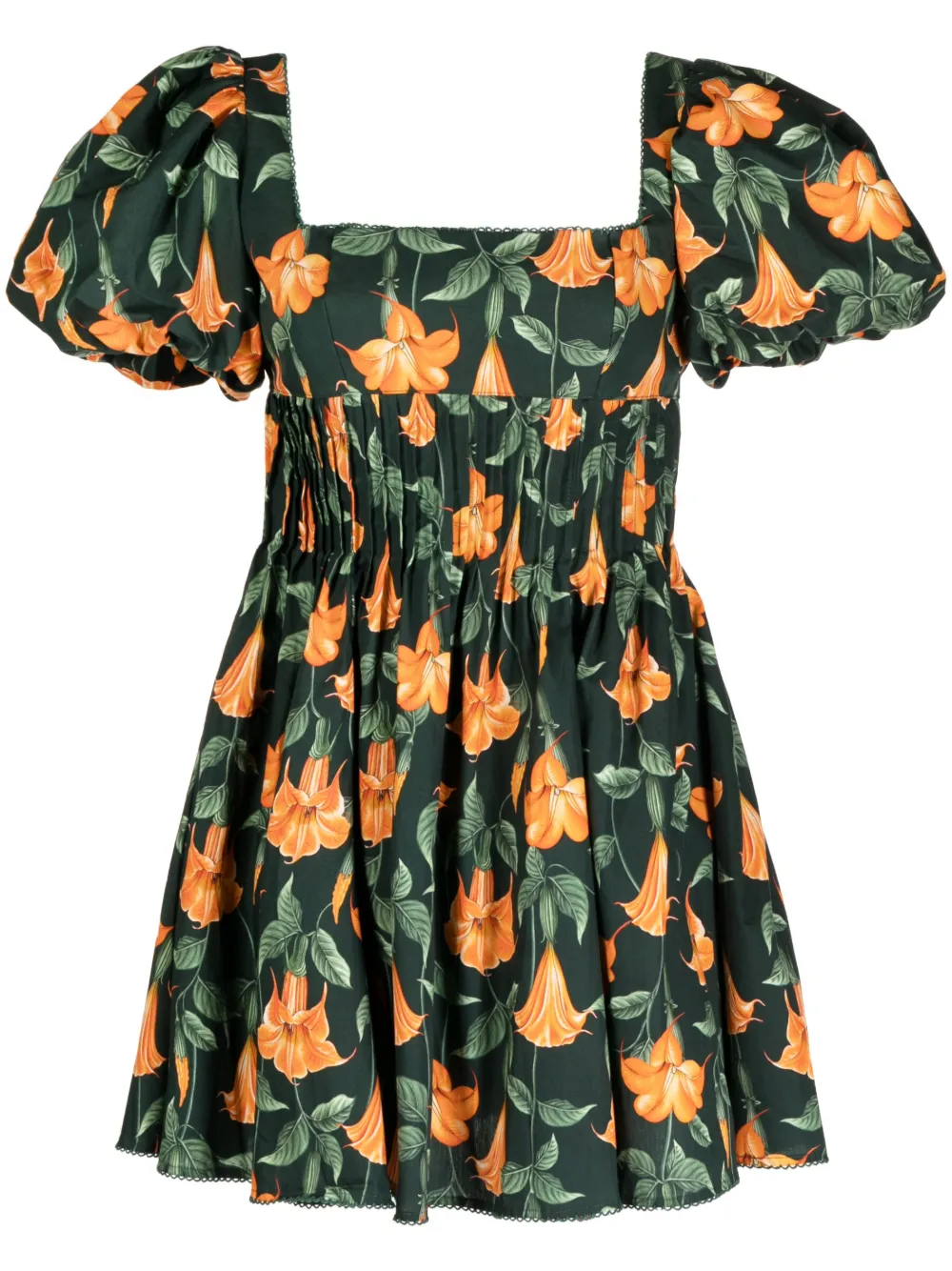 Agua By Agua Bendita Caramelo Sabanero Nocturo floral-print cotton dress - Green