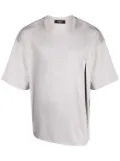 SONGZIO asymmetric embroidered-logo T-shirt - Grey