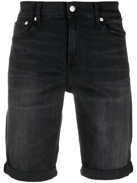 Calvin Klein - slim-fit denim shorts