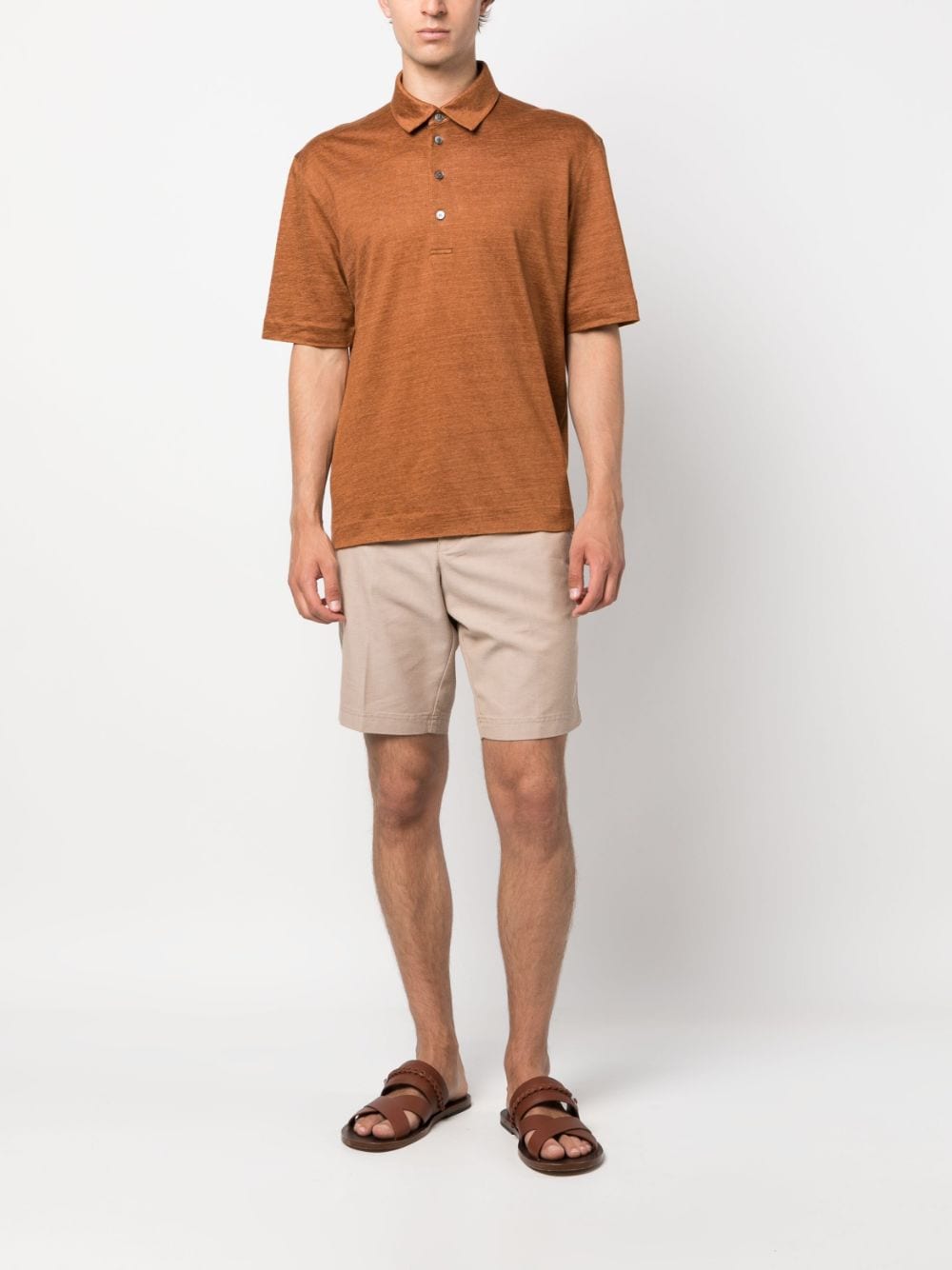 BOSS stretch-cotton chino shorts - Beige