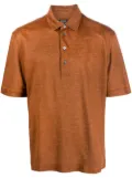 Zegna short-sleeve linen polo shirt - Brown