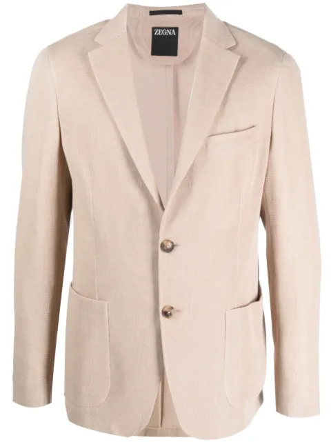 Zegna single-breasted cotton jacket