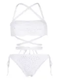 MC2 Saint Barth crochet halterneck bikini - White