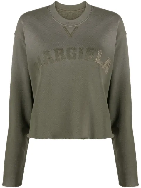 Maison Margiela logo-patch cropped sweatshirt