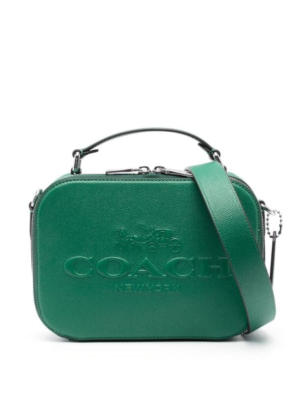 Coach logo-embossed Leather Shoulder Bag - Green