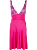 Versace Jeans Couture Logo Couture-print minidress - Pink