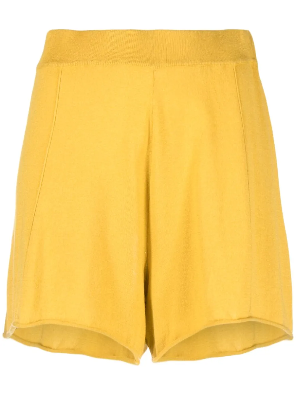 Chinti and Parker elasticated fine-knit shorts - Yellow