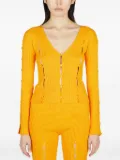 ESTER MANAS ribbed-knit cardigan - Orange