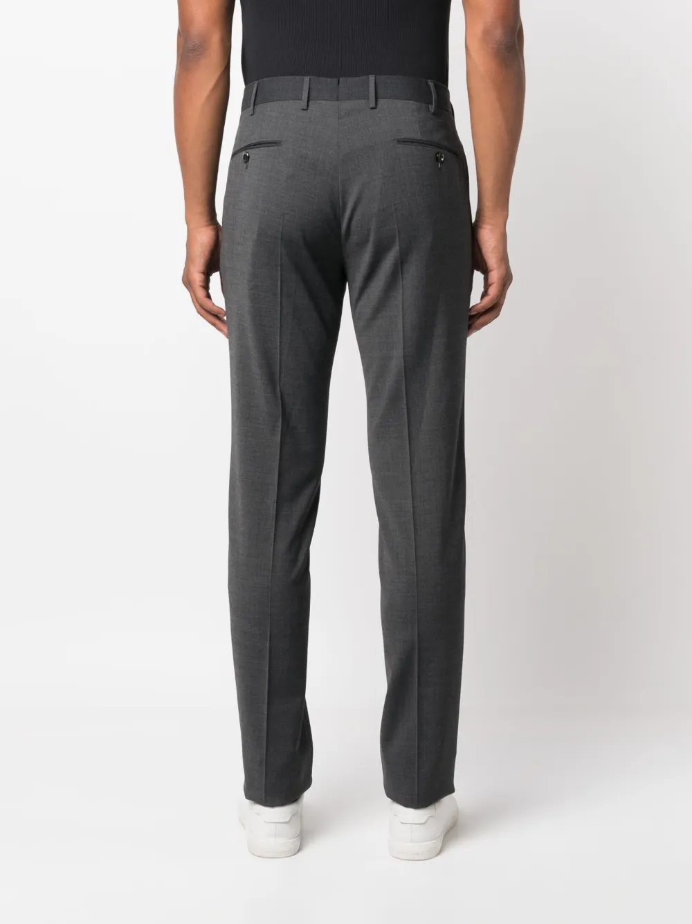 Pt Torino Tailored-cut Tapered Trousers In Grey